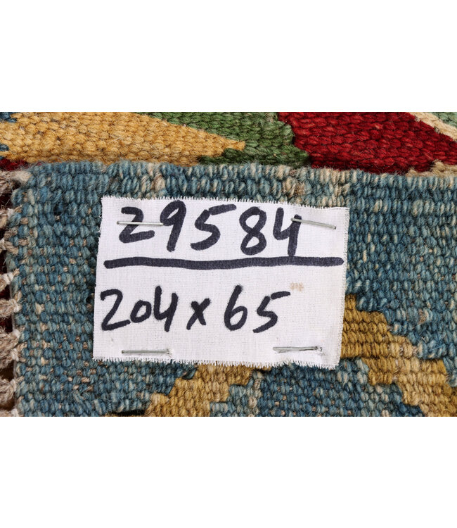 Kelim rug runner 204x65 cm