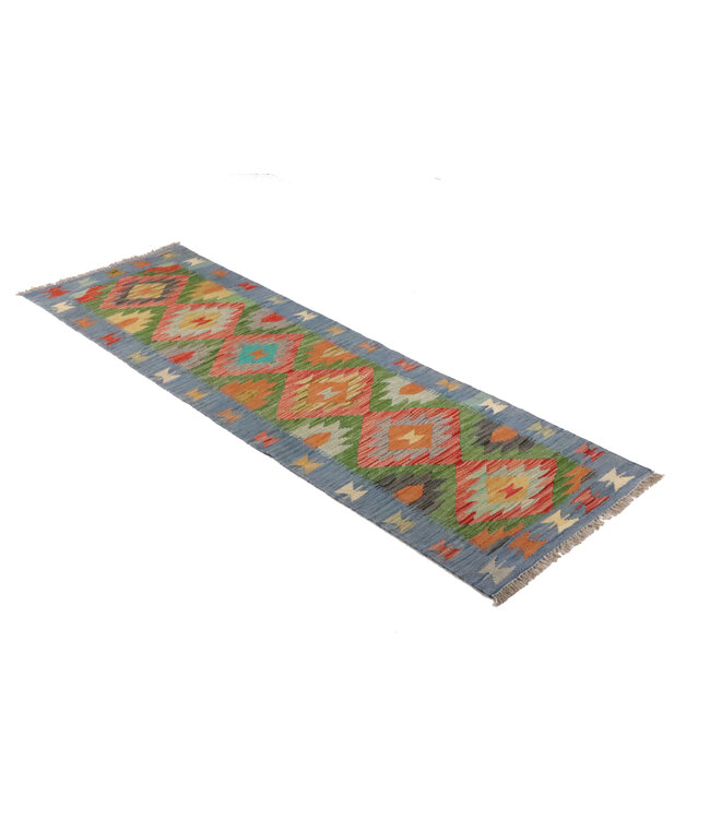 Kelim kleed loper 202x60 cm  vloerkleed tapijt kelims hand geweven