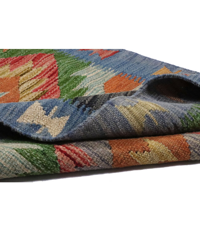 Kelim kleed loper 202x60 cm  vloerkleed tapijt kelims hand geweven