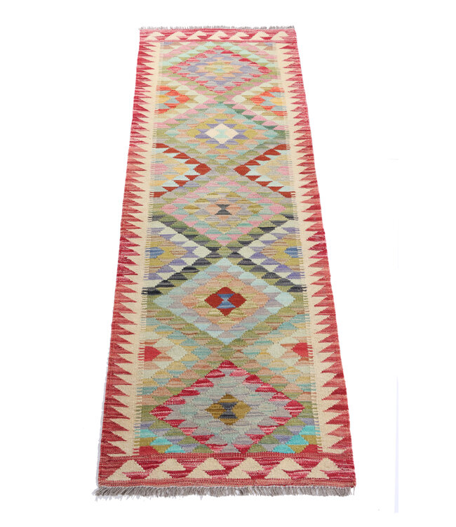 Kelim kleed loper 193x68 cm  vloerkleed tapijt kelims hand geweven