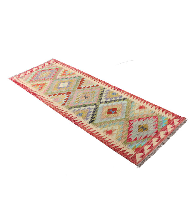 Kelim kleed loper 193x68 cm  vloerkleed tapijt kelims hand geweven