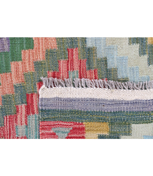 Kelim kleed loper 188x60 cm  vloerkleed tapijt kelims hand geweven