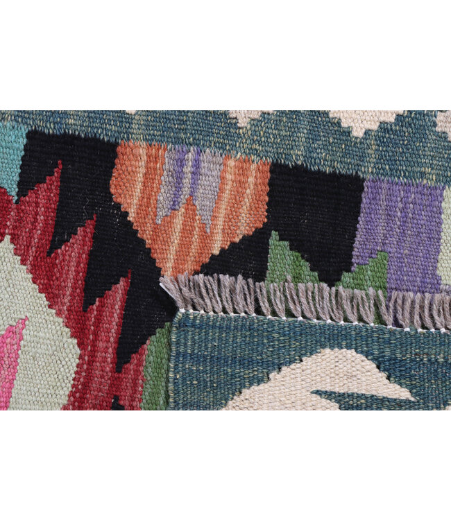 Kelim kleed loper 200x61 cm  vloerkleed tapijt kelims hand geweven