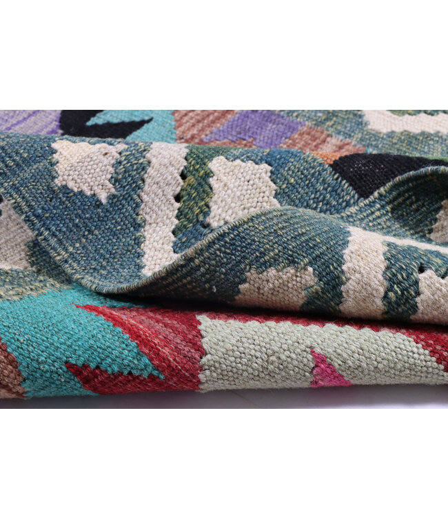 Kelim kleed loper 200x61 cm  vloerkleed tapijt kelims hand geweven