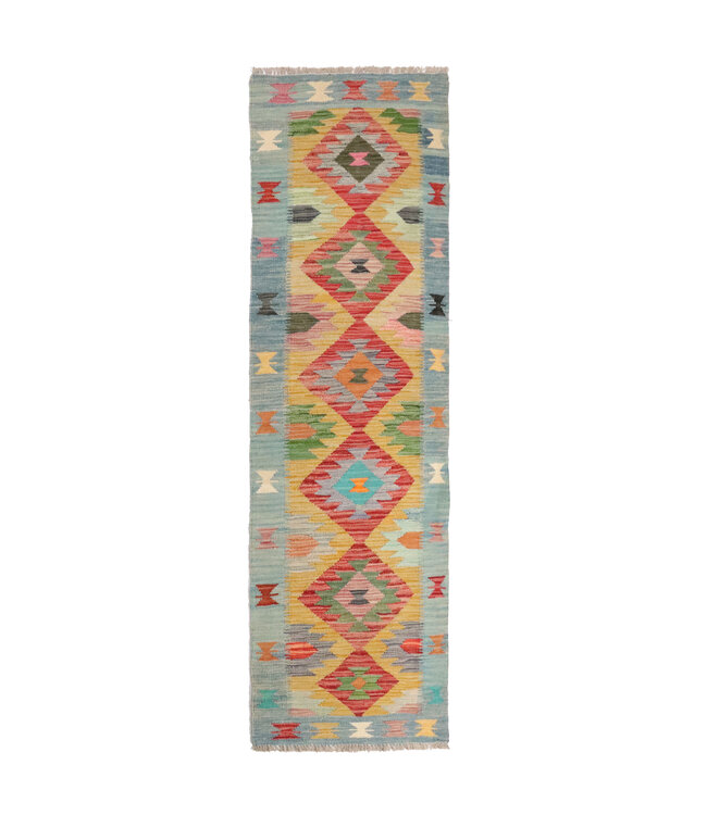 Kelim kleed loper 201x59 cm  vloerkleed tapijt kelims hand geweven