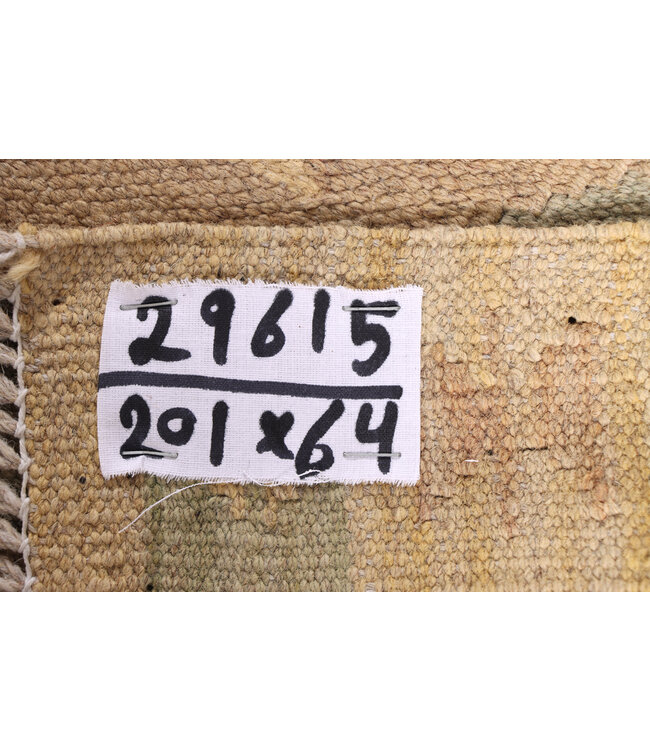 Kelim kleed loper 201x64 cm  vloerkleed tapijt kelims hand geweven