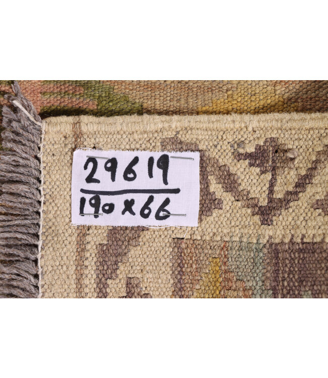 Kelim kleed loper 190x66 cm  vloerkleed tapijt kelims hand geweven