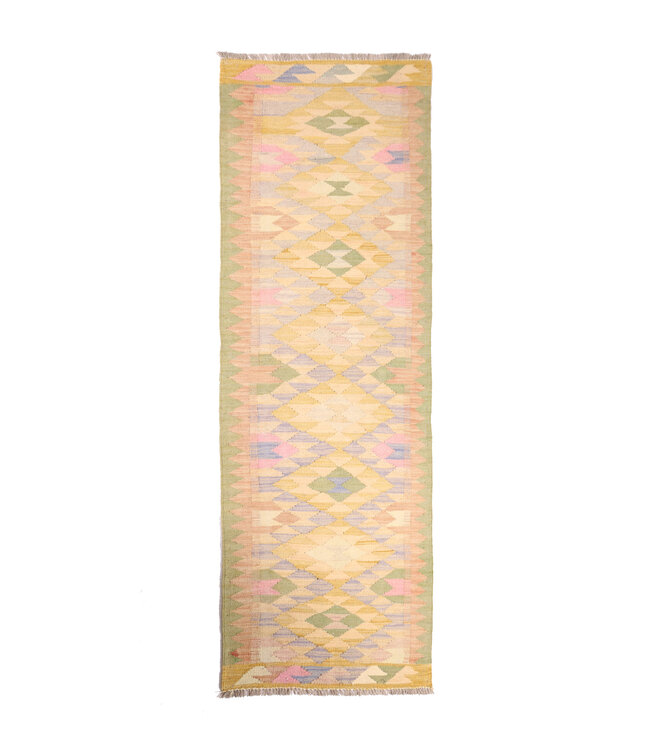 Kelim kleed loper 201x65 cm  vloerkleed tapijt kelims hand geweven