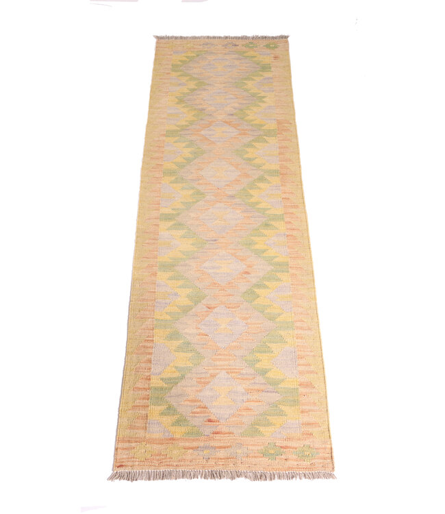 Kelim kleed loper 204x63 cm  vloerkleed tapijt kelims hand geweven