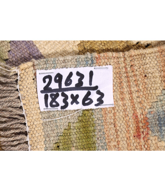 Kelim kleed loper 183x63 cm  vloerkleed tapijt kelims hand geweven