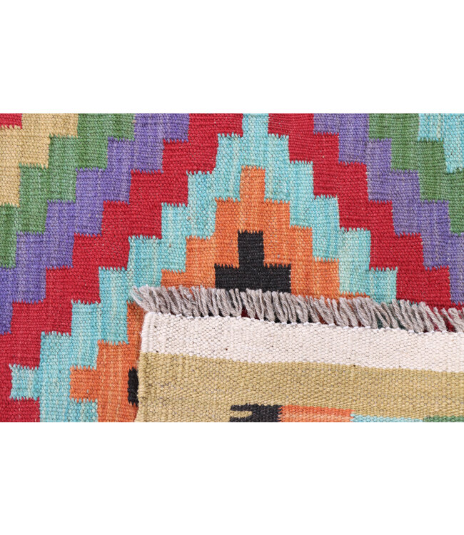 Kelim kleed loper 198x70 cm  vloerkleed tapijt kelims hand geweven