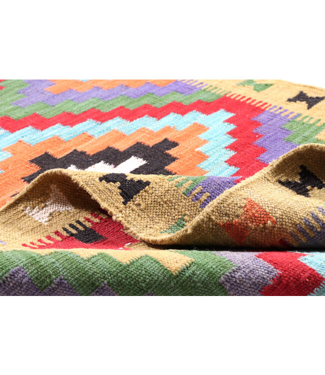 Kelim kleed loper 198x70 cm  vloerkleed tapijt kelims hand geweven