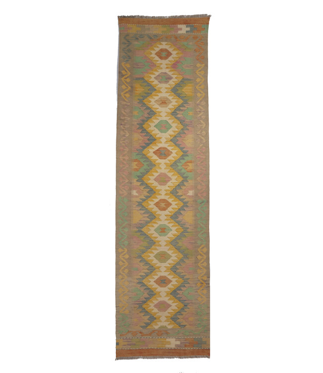 Kelim kleed loper 295x81 cm  vloerkleed tapijt kelims hand geweven