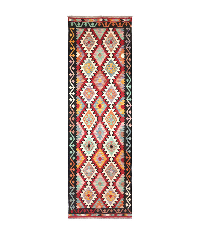 Kelim kleed loper 287x82 cm  vloerkleed tapijt kelims hand geweven