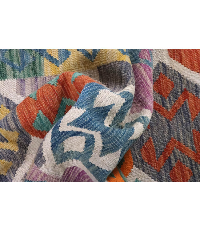 Kelim kleed loper 193x60 cm  vloerkleed tapijt kelims hand geweven