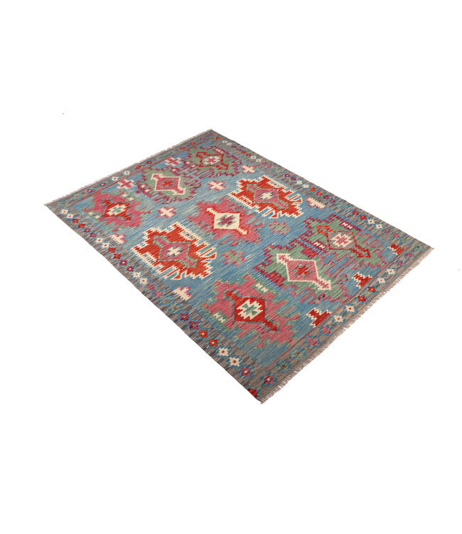 207x153 cm Handgefertigter Afghanischer traditioneller Kelim Teppich Woll