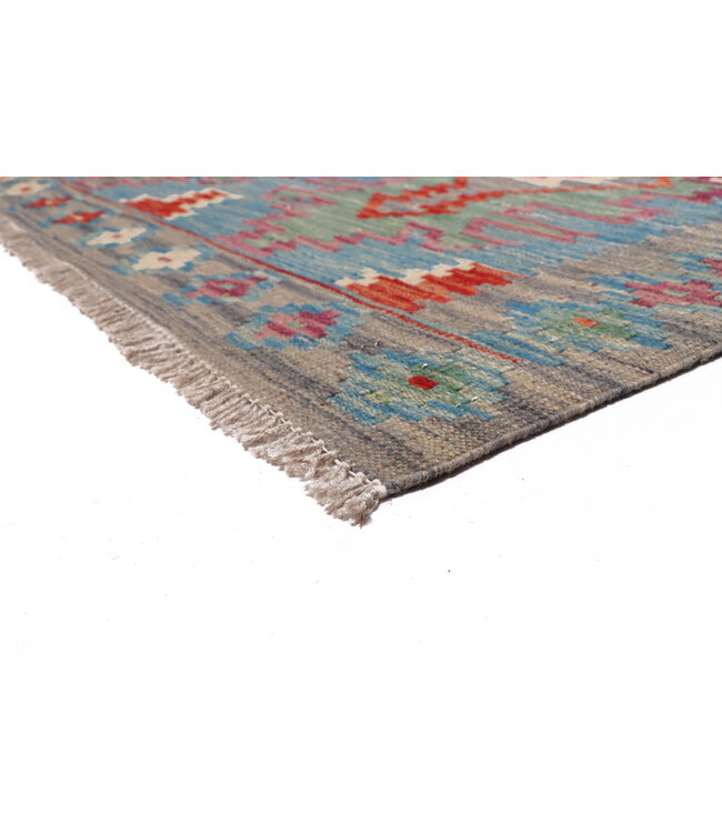 207x153  cm Handmade Afghan Traditional Kelim Area Rug Wool Carpet