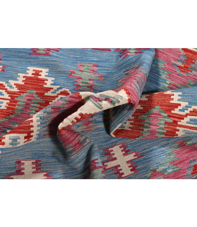 207x153 cm Handgefertigter Afghanischer traditioneller Kelim Teppich Woll