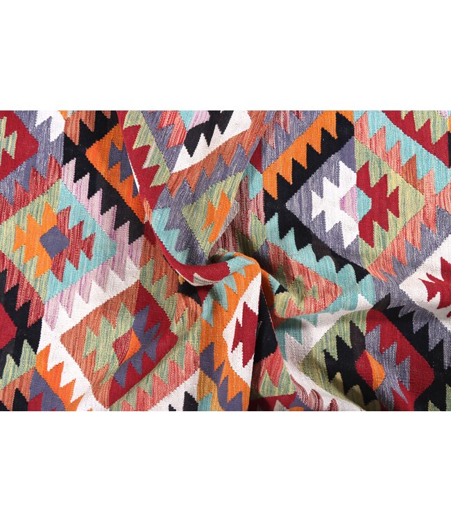 300x197 cm Handgefertigter Afghanischer traditioneller Kelim Teppich Woll