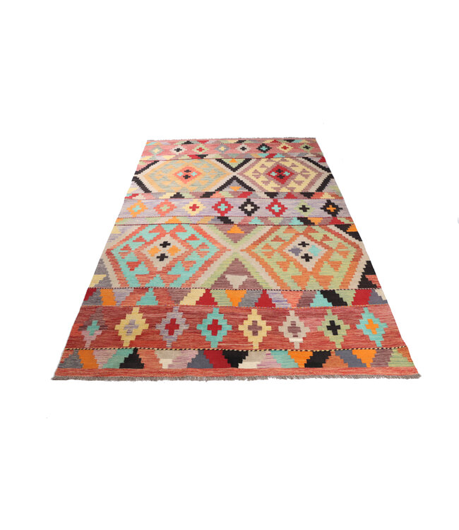 300x200 cm Handgefertigter Afghanischer traditioneller Kelim Teppich Woll