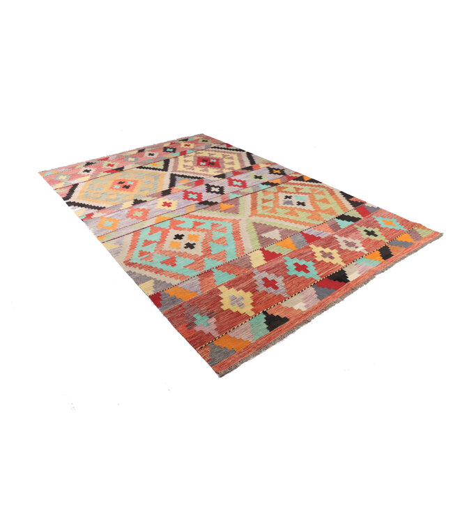 300x200 cm Handgefertigter Afghanischer traditioneller Kelim Teppich Woll