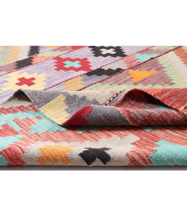 300x200 cm Handgefertigter Afghanischer traditioneller Kelim Teppich Woll