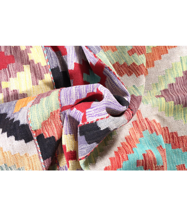 300x200  cm Handmade Afghan Traditional Kelim Area Rug Wool Carpet