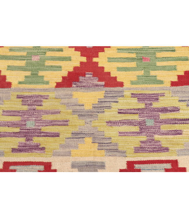 185x142  cm Handmade Afghan Traditional Kelim Area Rug Wool Carpet