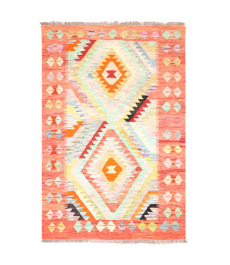 Kelimshop 179x133 cm Handgefertigter Afghanischer traditioneller Kelim Teppich Woll