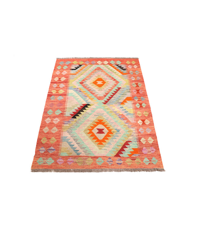 179x133  cm Handmade Afghan Traditional Kelim Area Rug Wool Carpet