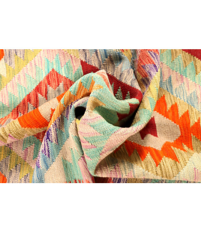 179x133 cm Handgemaakte Afghaanse traditionele Kelim Vloerkleed Wol Tapijt