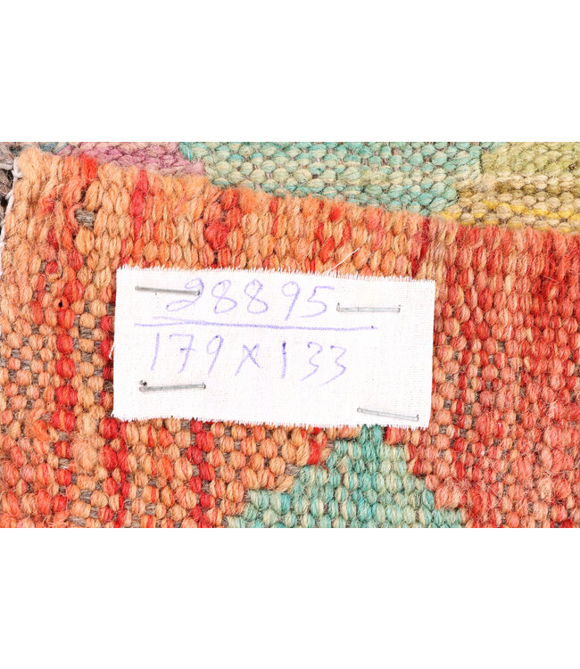 179x133  cm Handmade Afghan Traditional Kelim Area Rug Wool Carpet