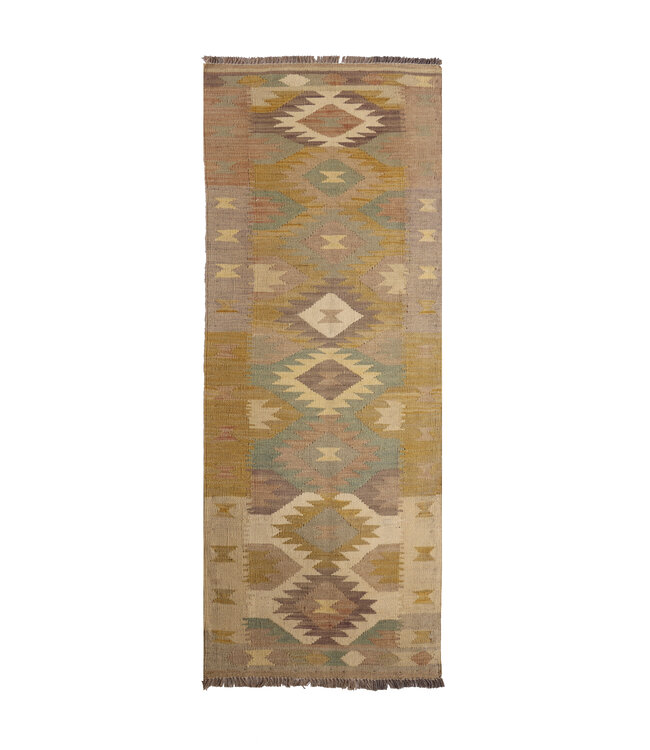 Kelim kleed loper 175x63 cm  vloerkleed tapijt kelims hand geweven