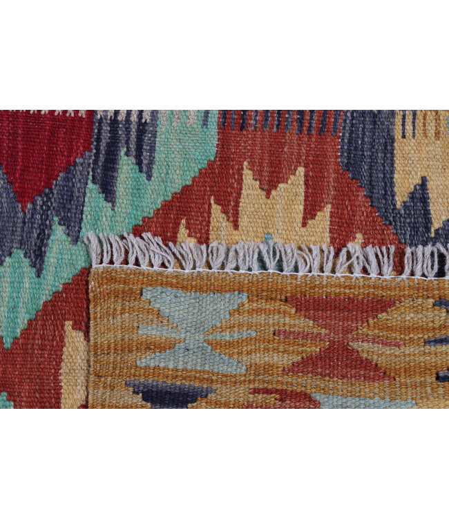 Kelim kleed loper 197x62 cm  vloerkleed tapijt kelims hand geweven