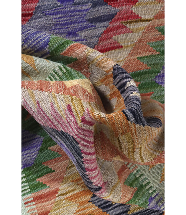 Kelim kleed loper 210x64v cm  vloerkleed tapijt kelims hand geweven