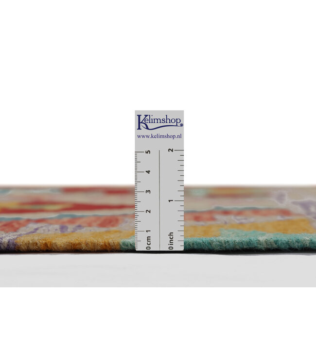 200x145 cm Handgewebter Mehrfarbig Traditioneller Kelim-Teppich