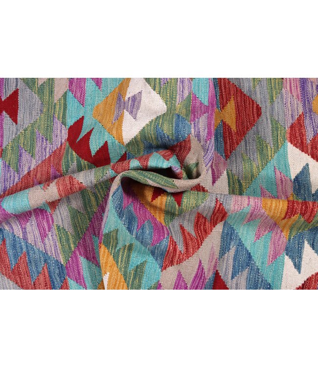200x145 cm Handwoven Multicolour Traditional Kelim Rug