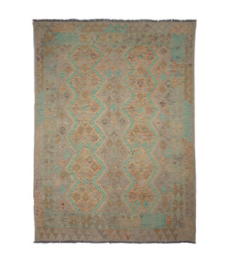 Kelimshop 196x145 cm Handgeweven Traditionele Kelim Vloerkleed Wol Tapijt