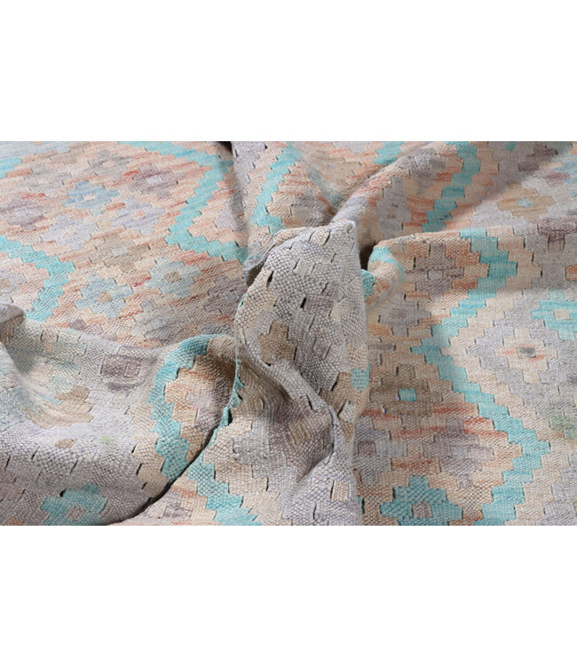 196x145 cm Handgewebter Traditioneller Kelim Teppich Woll