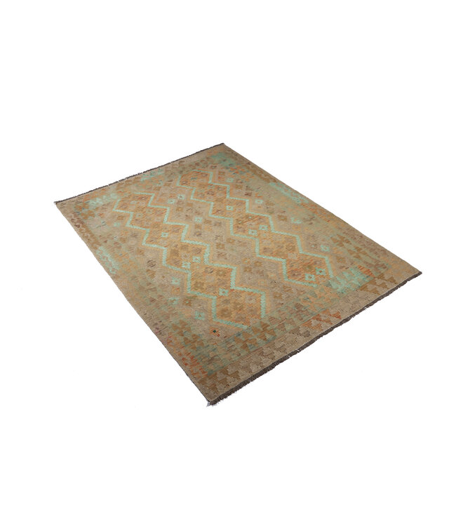 196x145 cm Handwoven Traditional Kelim Area Rug Wool Carpet