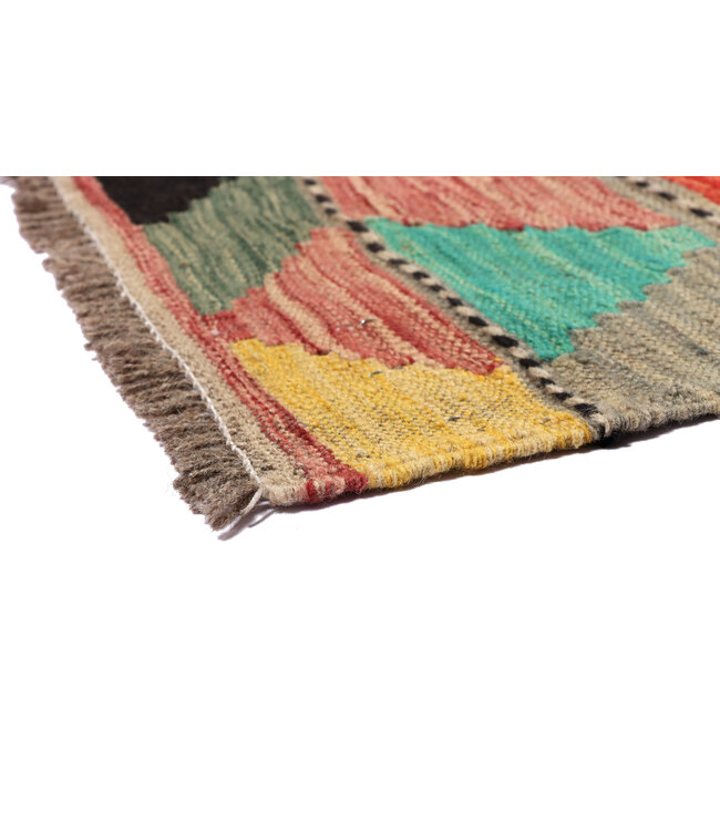 141x153 cm Handgeweven Multicolour Traditioneel Kelim Tapijt