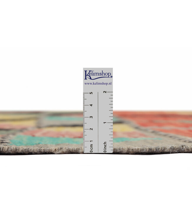 141x153 cm Handgeweven Multicolour Traditioneel Kelim Tapijt