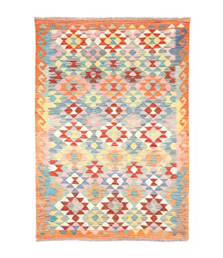 Kelimshop 200x149 cm Handgewebter Mehrfarbig Traditioneller Kelim-Teppich