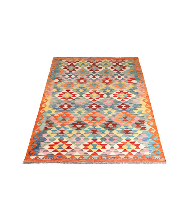 200x149 cm Handgeweven Multicolour Traditioneel Kelim Tapijt