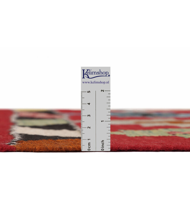 208x148 cm Handgeweven Multicolour Traditioneel Kelim Tapijt