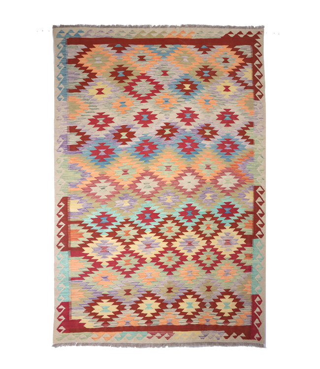 256x170 cm Handgewebter Traditioneller Kelim Teppich Woll