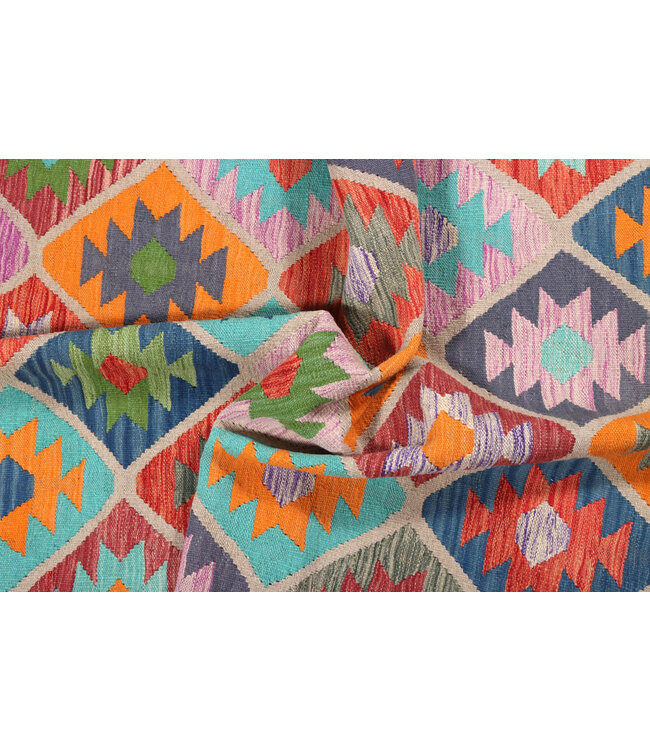 238x173  cm Handwoven Traditional Kelim Area Rug Wool Carpet