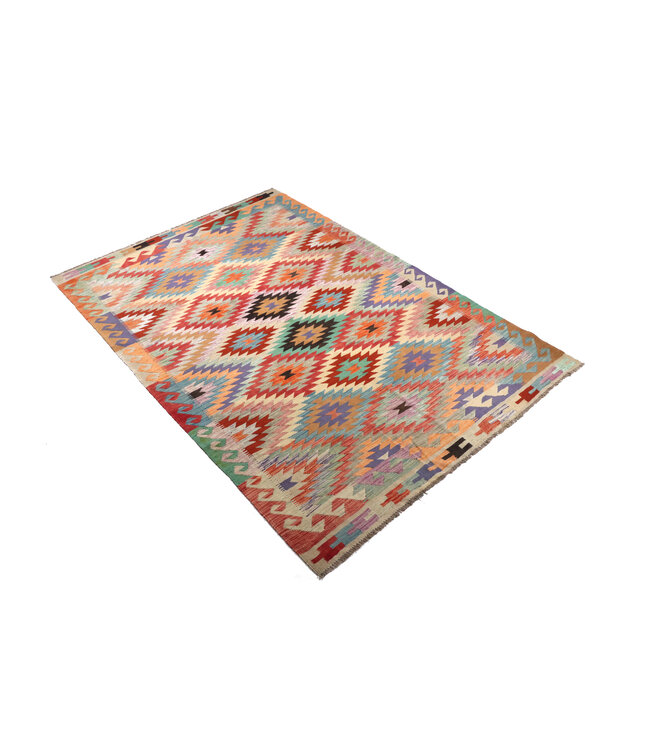 260x176  cm Handgewebter Traditioneller Kelim Teppich Woll