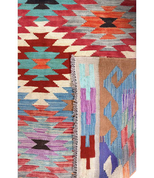 260x176  cm Handwoven Traditional Kelim Area Rug Wool Carpet