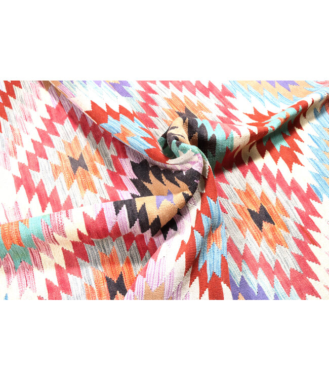 260x176  cm Handgeweven Traditionele Kelim Vloerkleed Wol Tapijt